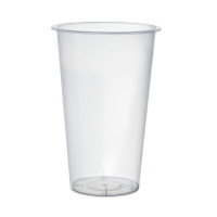 Pot Bubble tea en PP injecté transparent   H135mm 500ml