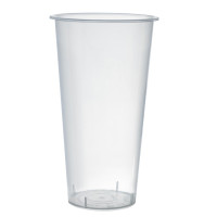 Gobelet Bubble tea en PP injecté transparent   H155mm 580ml