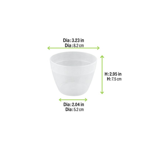 Verre Cupoly en platique PP, empilable  H75mm 256ml