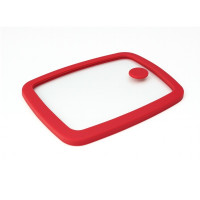 Couvercle GN 1/2 verre trempé et silicone avec 2 bouchons silicone  325x265mm H17mm