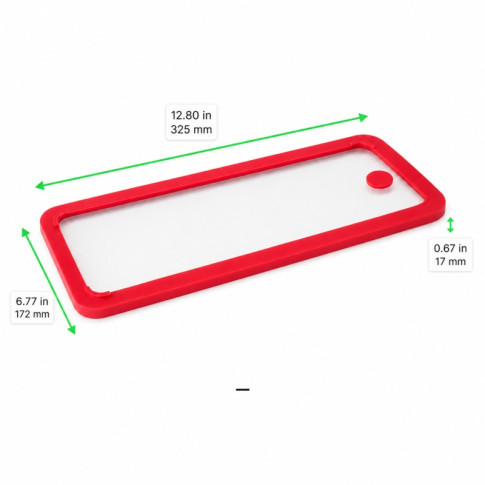 Couvercle GN 1/3 verre trempé et silicone avec 2 bouchons silicone 325x172mm H17mm