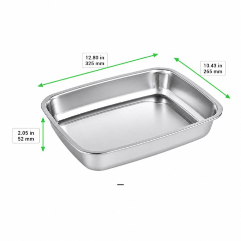 Barquettes inox scellables GN 1/2 325x265mm H52mm