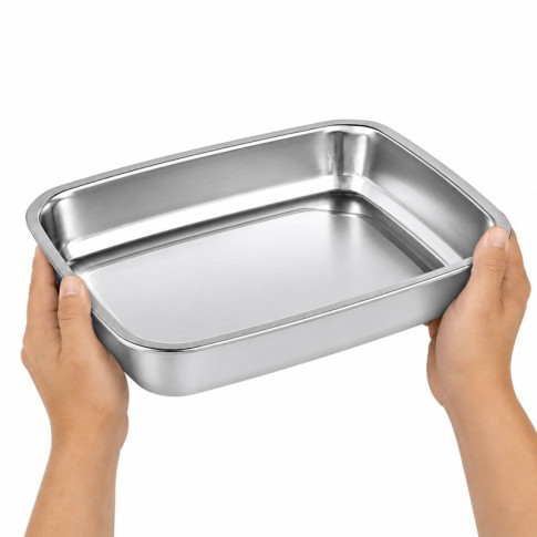 Barquettes inox scellables GN 1/2 325x265mm H52mm