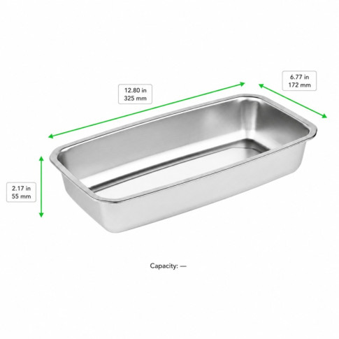 Barquettes inox scellables GN 1/3 325x172mm H55mm