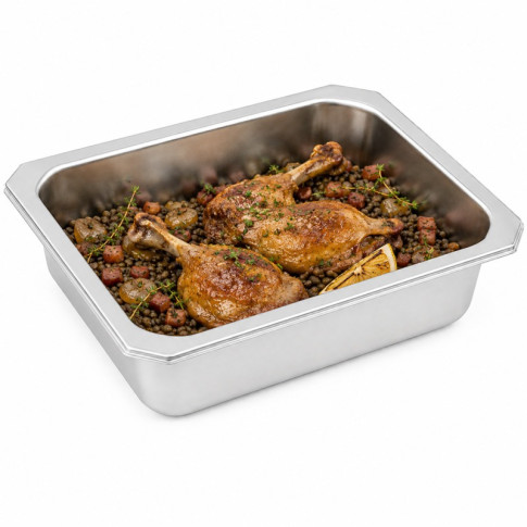 Barquette inox scellable GN 1/4 265x160mm H50mm