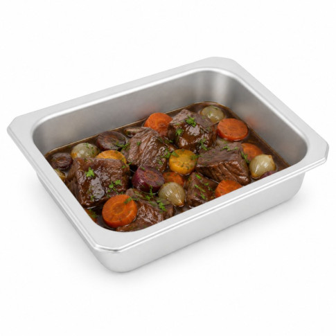 Barquette inox scellable GN 1/8 160x130mm H36mm