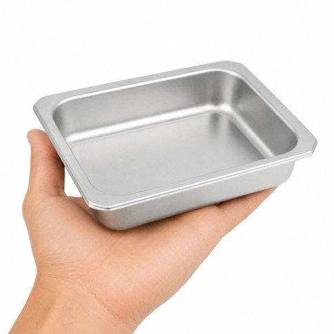 Barquette inox scellable GN 1/8 160x130mm H36mm