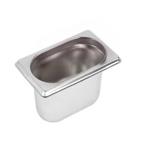 Bac GN inox 1/9 H6,5cm 176x108mm H65mm