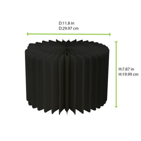 Presentoir Noir pliable avec plateau en acrylique  H200mm