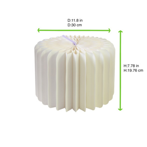 Presentoir blanc pliable avec plateau en acrylique  H200mm