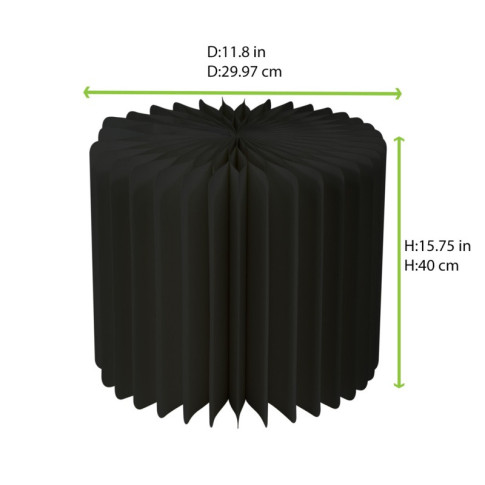 Presentoir Noir pliable avec plateau en acrylique  H400mm