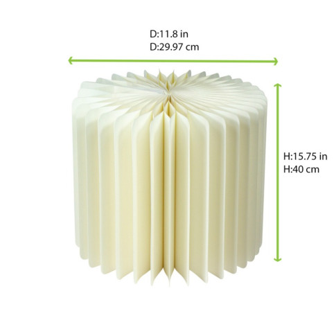Presentoir blanc pliable avec plateau en acrylique  H400mm