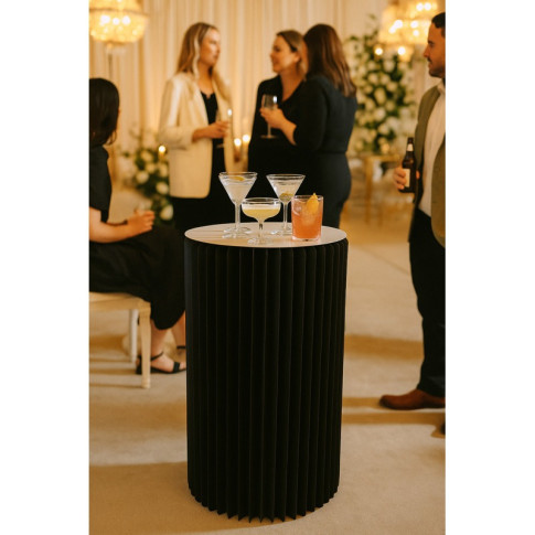 Table Noir illuminé et pliable avec plateau en acrylique  H1 000mm