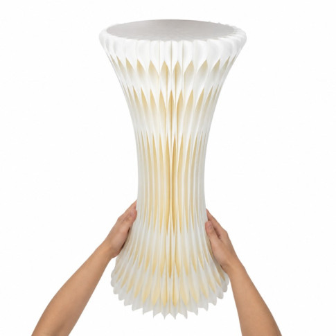 Tour blanche illuminé et pliable avec plateau en acrylique  H1 000mm