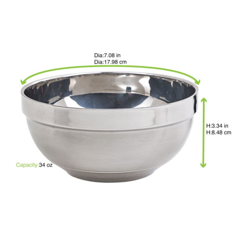 Bol de préparation NoxBox en inox  H85mm 1000ml