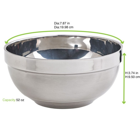 Bol de préparation NoxBox en inox  H95mm 1500ml