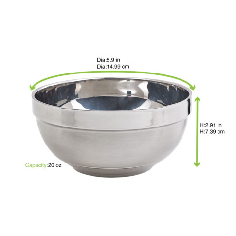 Bol de préparation NoxBox en inox  H74mm 600ml
