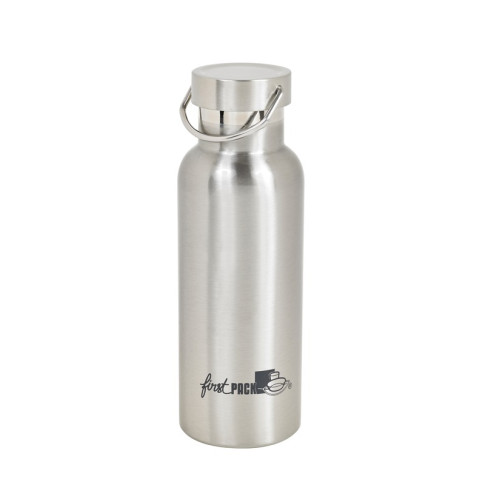 Bouteille à eau en inox à double paroi isotherme avec bouchon   H215mm 500ml