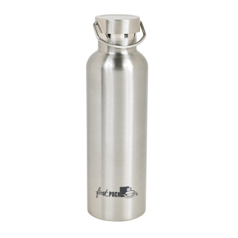 Bouteille à eau en inox à double paroi isotherme avec bouchon   H265mm 750ml