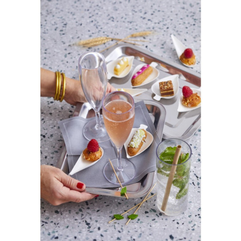 Plateau de service NoxTray en acier inoxydable  320x220mm H20mm