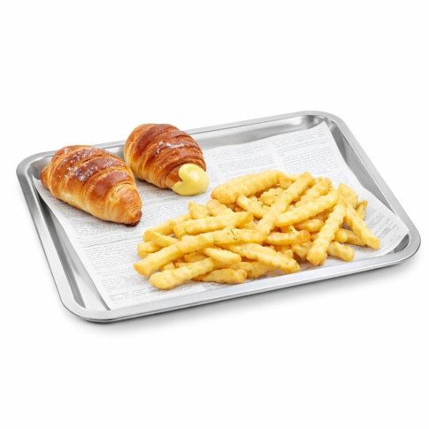Plateau de service NoxTray en acier inoxydable  360x270mm H20mm