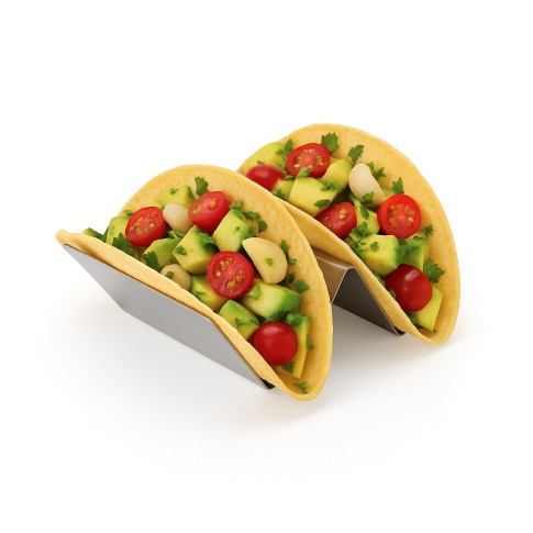 Support à tacos NoxTray en acier inoxydable  124x100mm H57mm