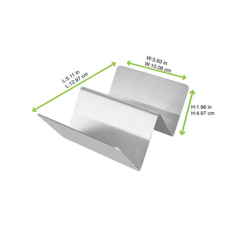 Support à tacos NoxTray en acier inoxydable  124x100mm H57mm