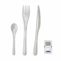 Kit couverts en Inox 6/1 avec étui kraft 230x60mm H25mm