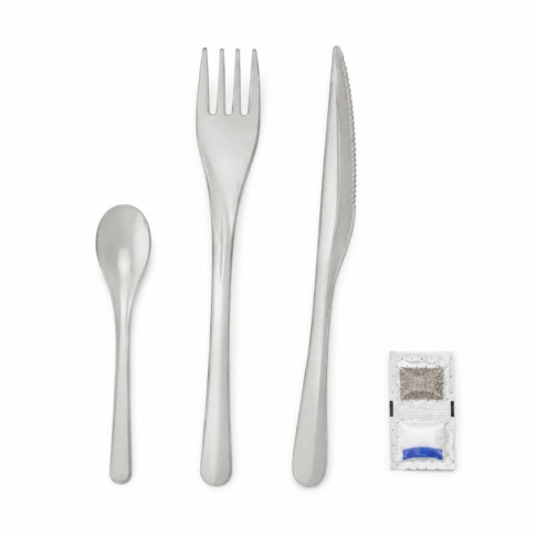 Kit couverts en Inox 6/1 avec étui kraft 230x60mm H25mm