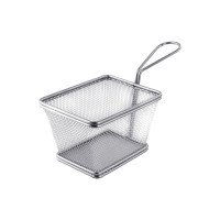 Mini panier friteuse métal rectangulaire  105x85mm H65mm