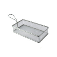Grand panier friteuse métal rectangulaire  220x120mm H50mm