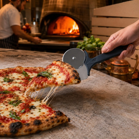 Pelle coupante à servir pour pizzas et gâteaux 285x100mm