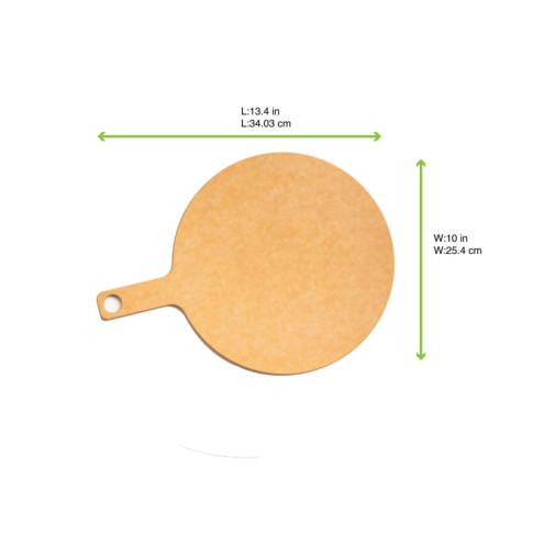 Phoenix  Planche ronde couleur naturel en fibre de bois 340x255mm H6mm