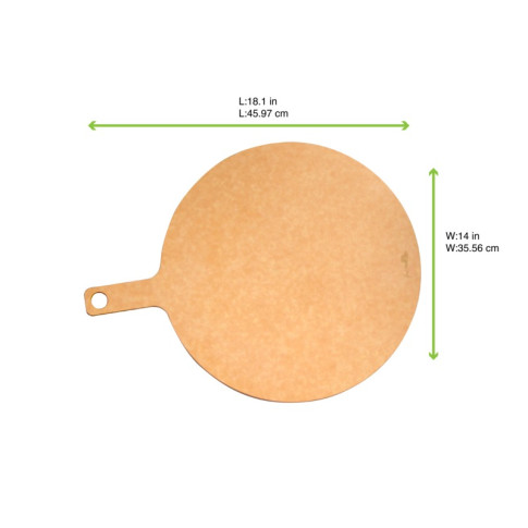 Phoenix  Planche ronde couleur naturel en fibre de bois 460x355mm H6mm