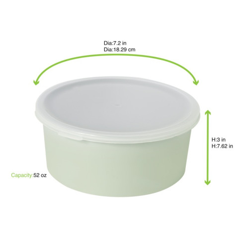 Bol Phoenix en plastique RPET réemployable vert d'eau  H77mm 1500ml