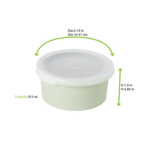 Bol Phoenix en plastique RPET réemployable vert d'eau  H48mm 250ml