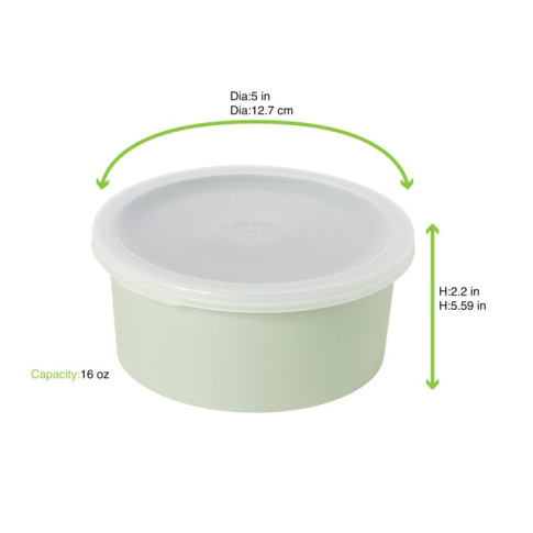 Bol Phoenix en plastique RPET réemployable vert d'eau  H55mm 470ml