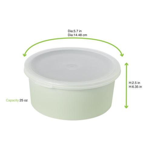 Bol Phoenix en plastique RPET réemployable vert d'eau  H64mm 750ml