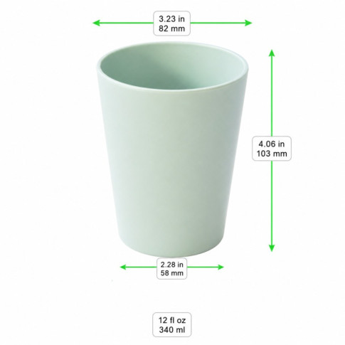 Phoenix gobelet réemployable recyclé vert d'eau  H103mm 340ml