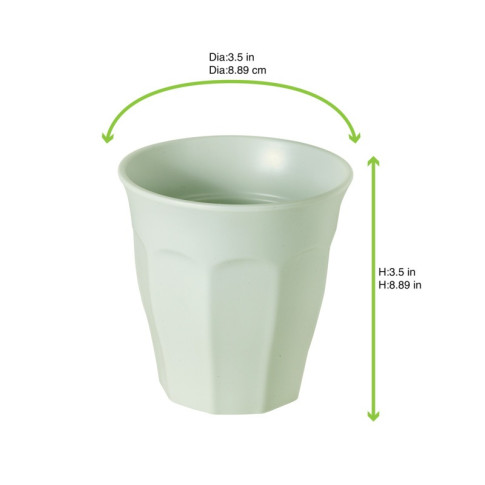 Gobelet Phoenix en plastique RPET réemployable vert d'eau   H89mm 200ml