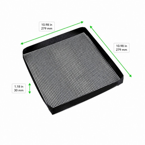 Plaque grillagée en silicone avec bordure pour BBQ 279x279mm H30mm