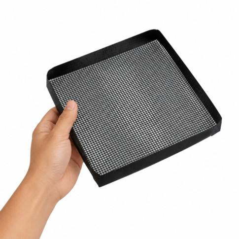 Plaque grillagée en silicone avec bordure pour BBQ 279x279mm H30mm