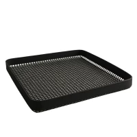 Tapis grillagé en silicone avec bordure pour BBQ  279x279mm H13mm