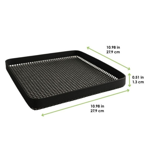 Tapis grillagé en silicone avec bordure pour BBQ  279x279mm H13mm