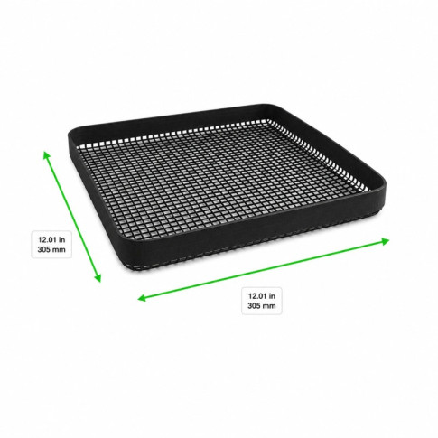 Tapis grillagé en silicone avec bordure pour BBQ 305x305mm