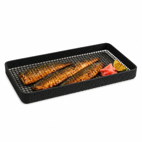 Tapis grillagé en silicone avec bordure pour BBQ 279x140mm H13mm
