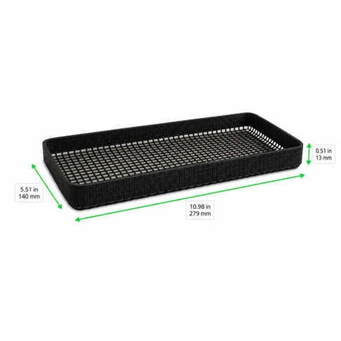 Tapis grillagé en silicone avec bordure pour BBQ 279x140mm H13mm