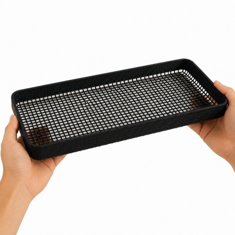 Tapis grillagé en silicone avec bordure pour BBQ 279x140mm H13mm