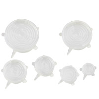 Set de 6 couvercles réutilisable en silicone   H30mm