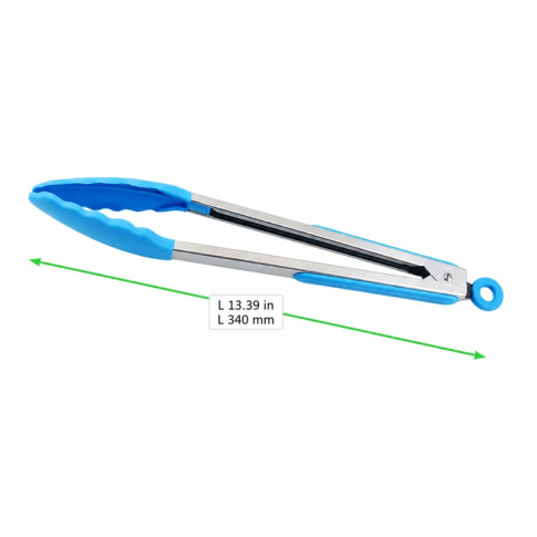 Pince de cuisine en acier inoxydable avec embouts en silicone 340